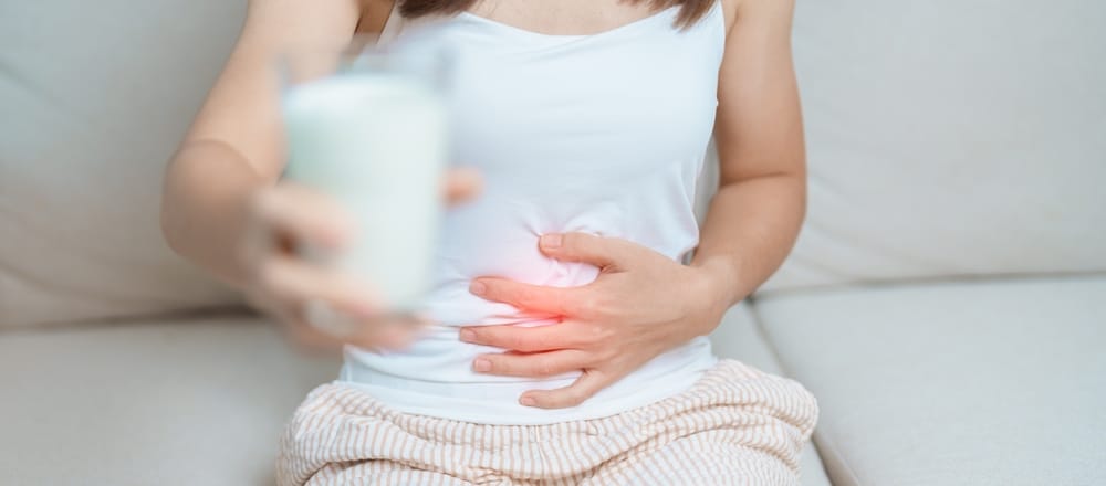 femme intolérante lactose